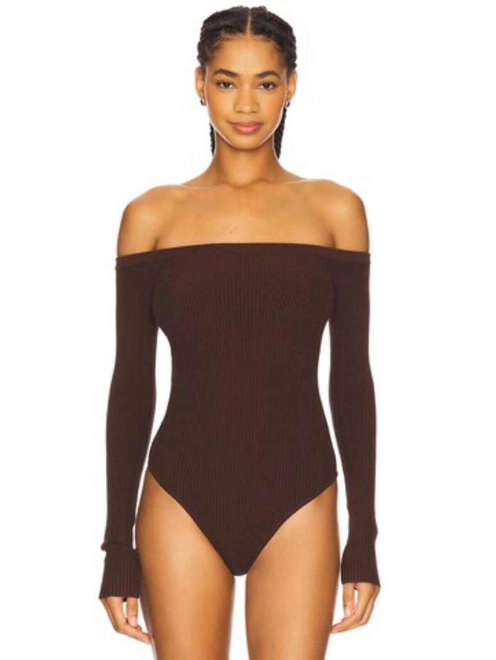 House of Harlow 1960 x REVOLVE Colette Bodysuit in Chocolate Brown